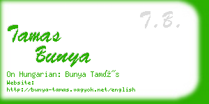 tamas bunya business card